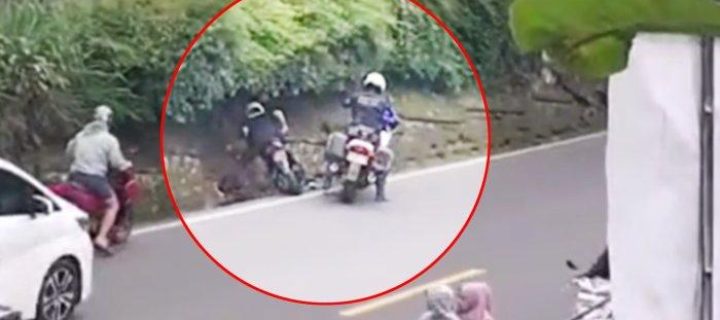 Pepet Pengguna Motor hingga Terjatuh, Anggota Patwal Polres Bogor Dicopot