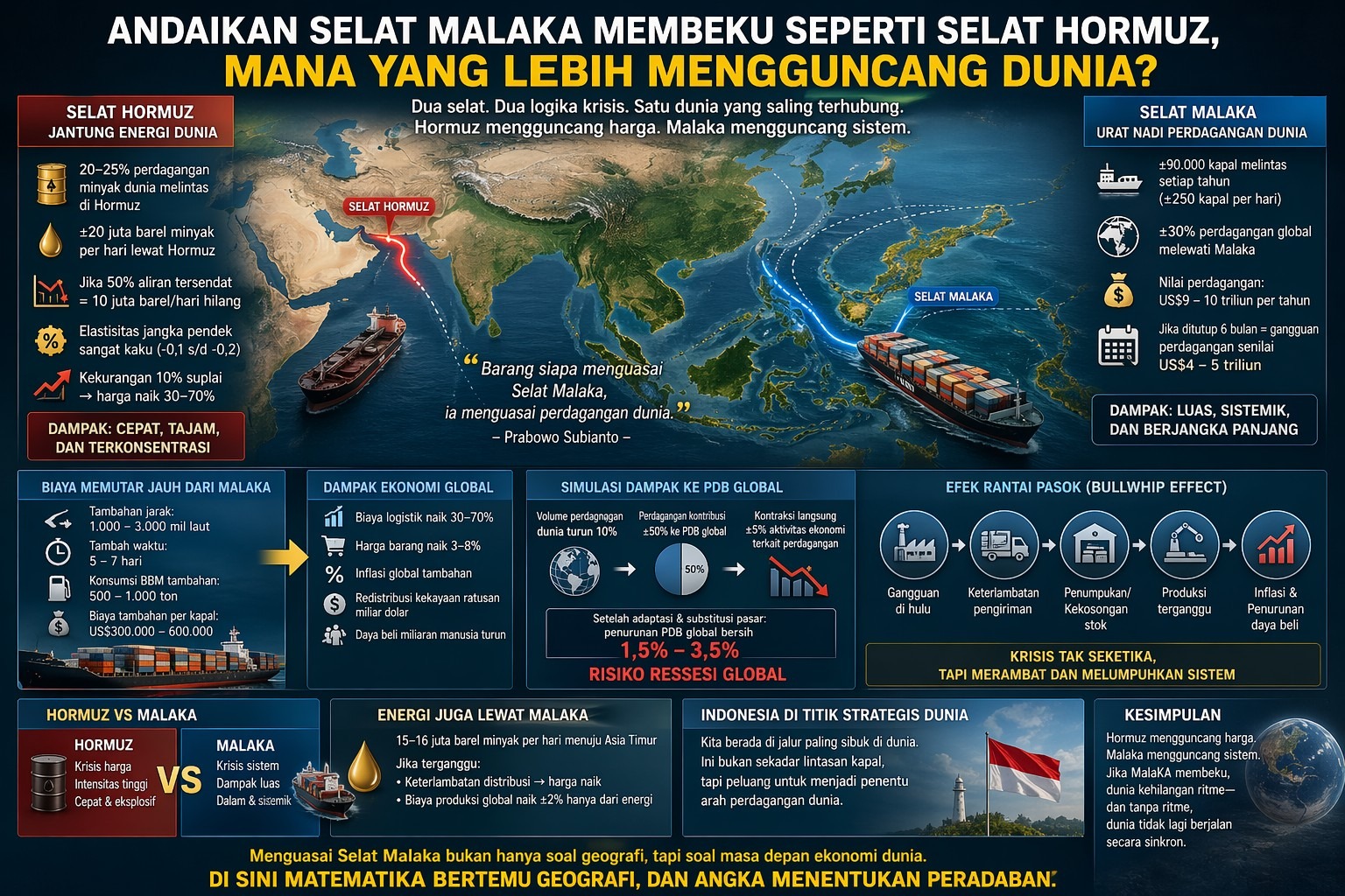 Selat Malaka Membeku, Dunia Terguncang: Lebih Dahsyat dari Hormuz?
