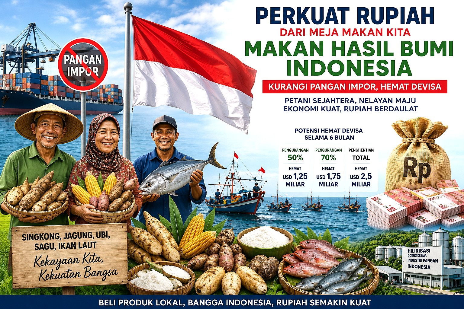 Andaikan Presiden Prabowo Mengajak Rakyat Memperkuat Rupiah Lewat Gerakan Makan Hasil Bumi Indonesia