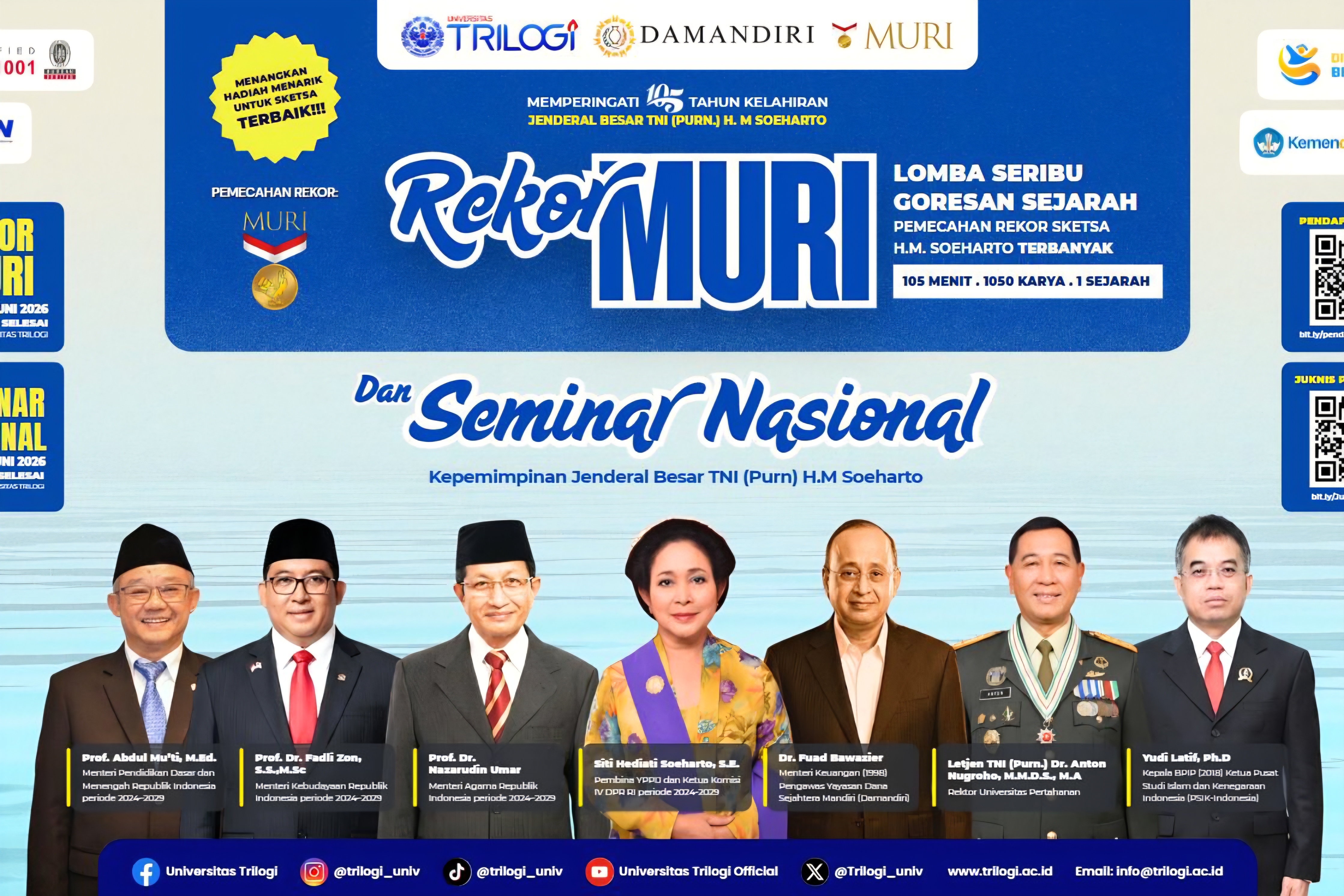 Haul ke-105 Pak Harto di Universitas Trilogi, 1.100 Peserta Ikuti Lomba Sketsa dan Seminar Kepemimpinan