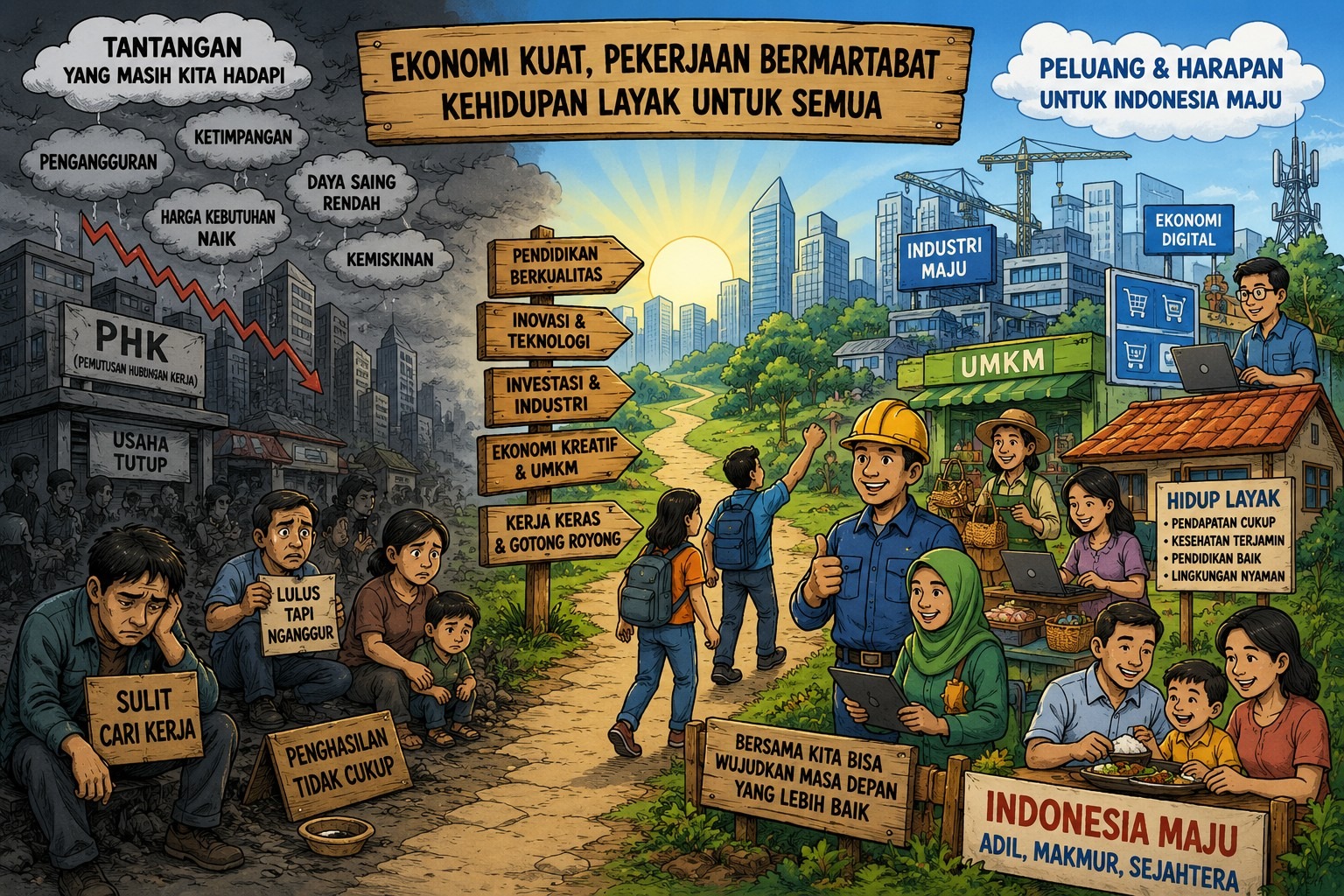 Indonesia di Persimpangan Jalan: Ekonomi Tumbuh, tetapi Pekerjaan Masih Menjadi Pekerjaan Rumah Besar