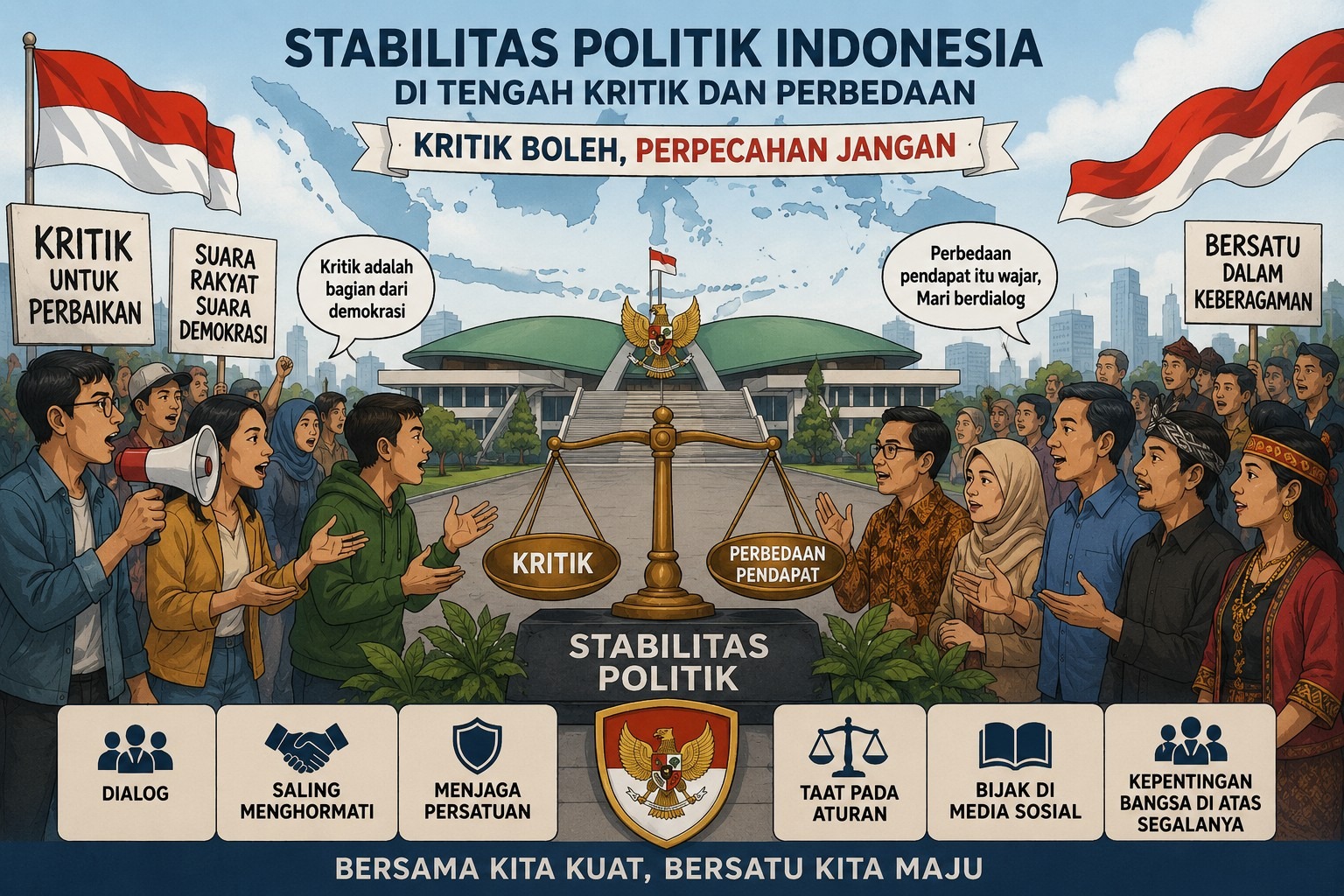 Menjaga Stabilitas Politik di Tengah Kritik dan Perbedaan Pendapat