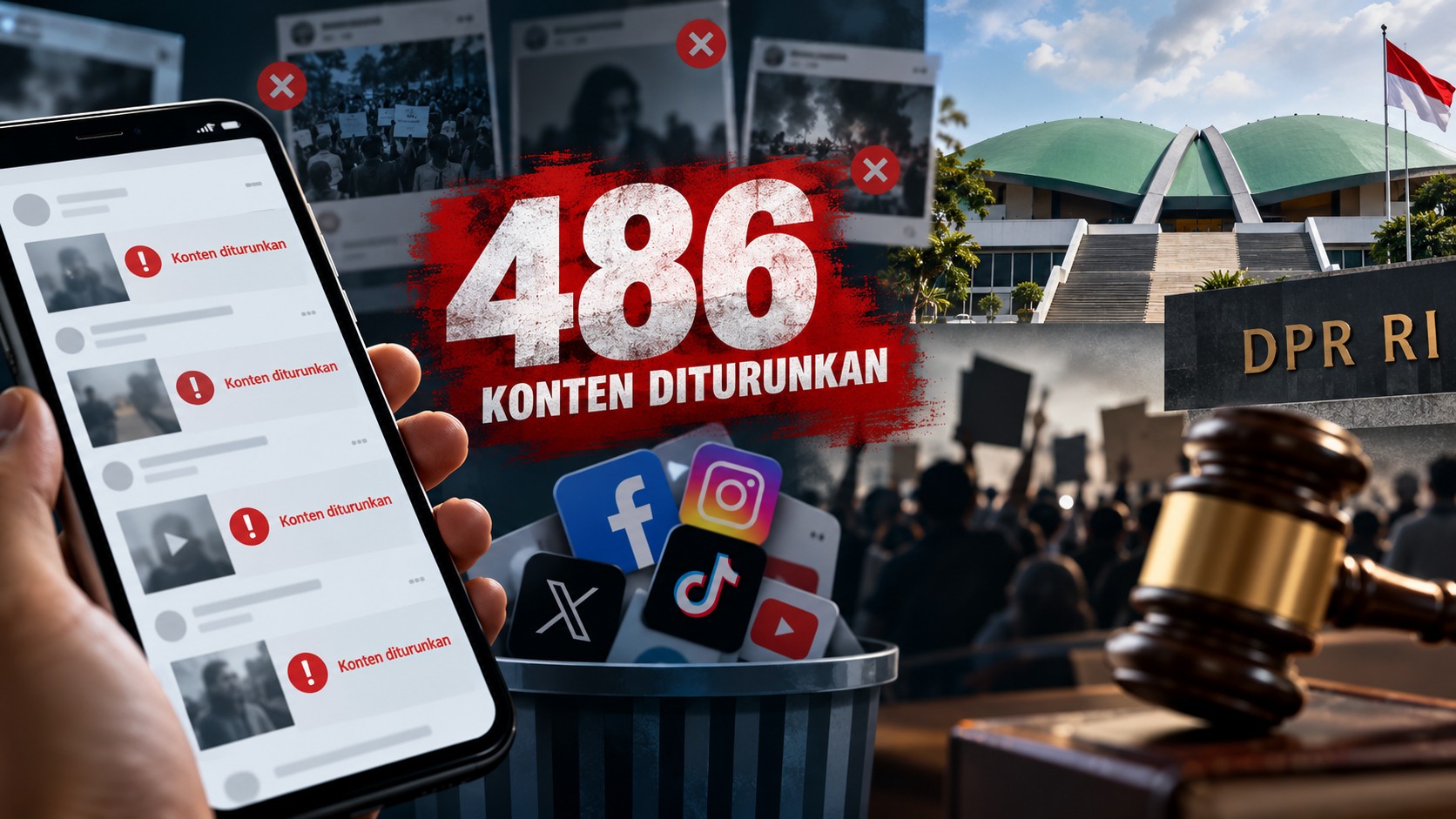 486 Konten Diturunkan, DPR: Hak Rakyat Tak Boleh Dibatasi Sembarangan